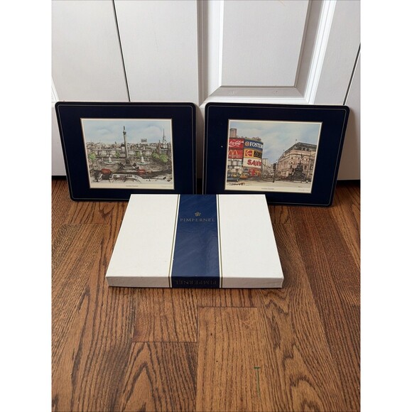 Pimpernel 6 London Scenes Luncheon Placemats in Box Cork Back Made in England - Picture 1 of 3